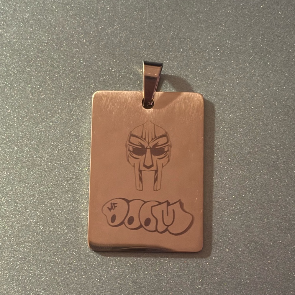 Gold Engraved MFDoom Pendant